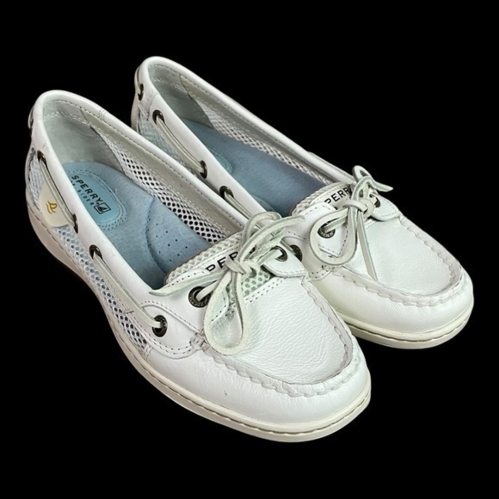 Sperry Top Sider Boat Deck Shoes Women’s 6.5 White Mesh